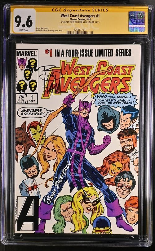 Marvel Comics West Coast Avengers #1 CGC SS 9.6 Signed by: Brett Breeding & Bob Hall - Image 14