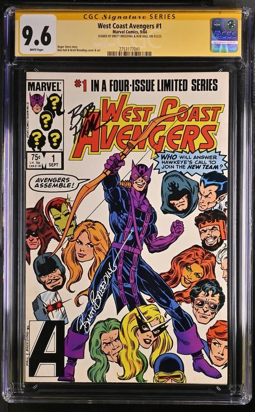 Marvel Comics West Coast Avengers #1 CGC SS 9.6 Signed by: Brett Breeding & Bob Hall - Image 4