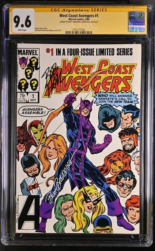 Marvel Comics West Coast Avengers #1 CGC SS 9.6 Signed by: Brett Breeding & Bob Hall - Image 6