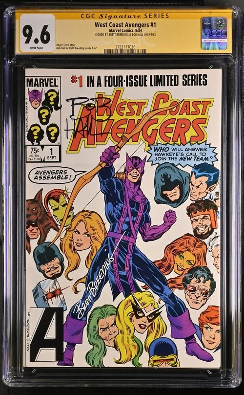 Marvel Comics West Coast Avengers #1 CGC SS 9.6 Signed by: Brett Breeding & Bob Hall - Image 8