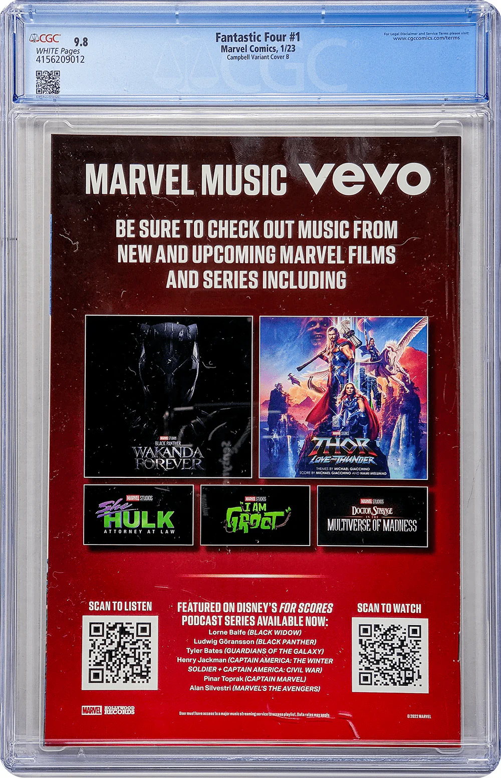 Marvel Fantastic Four #1 J. Scott Campbell 1:200 Retro Variant Cover B CGC Universal Grade 9.8 - Image 3