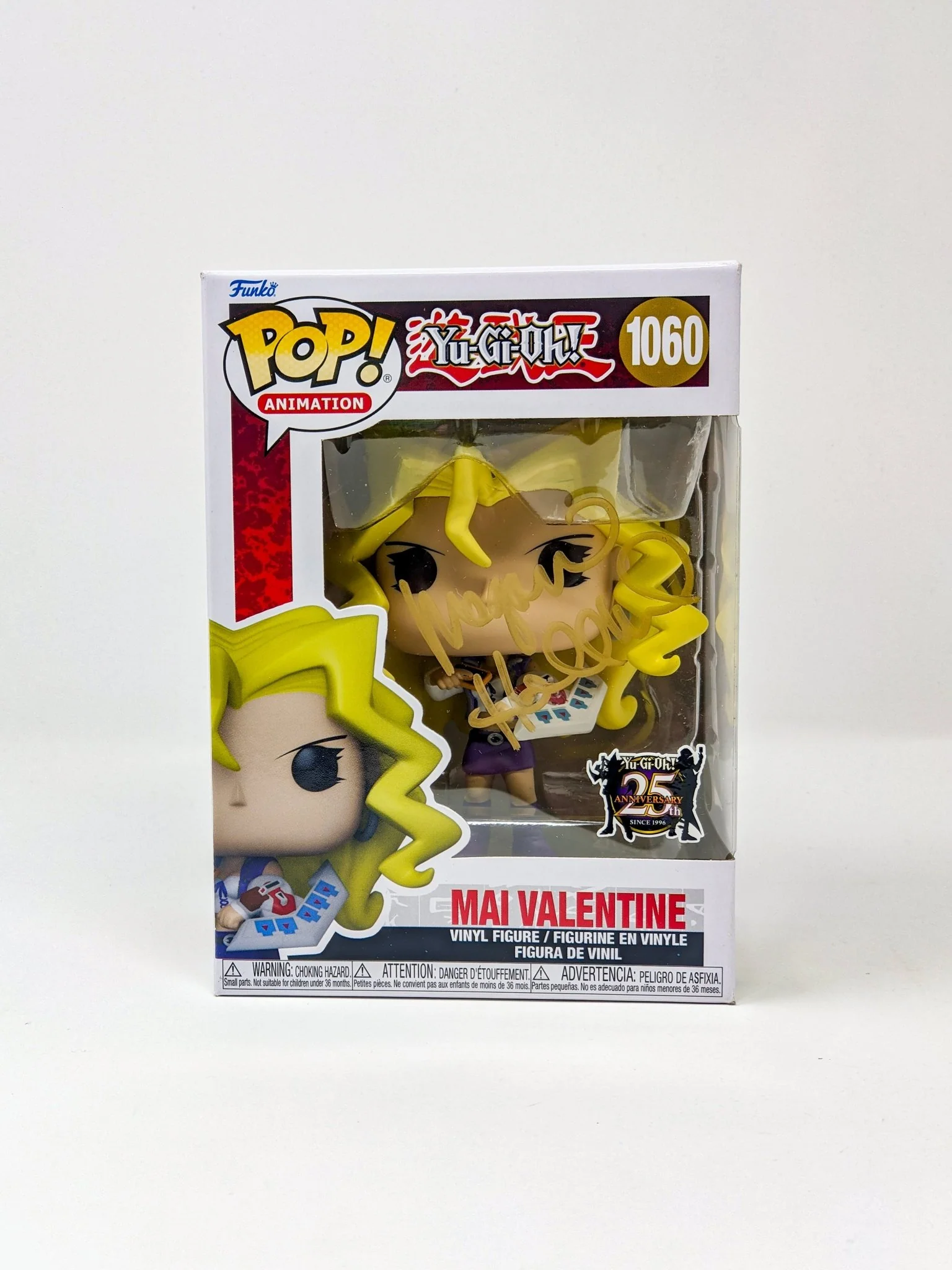 Megan Hollingshead YuGiOh Mai Valentine #1060 Signed Anniversary Funko Pop JSA Certified Autograph - Image 3