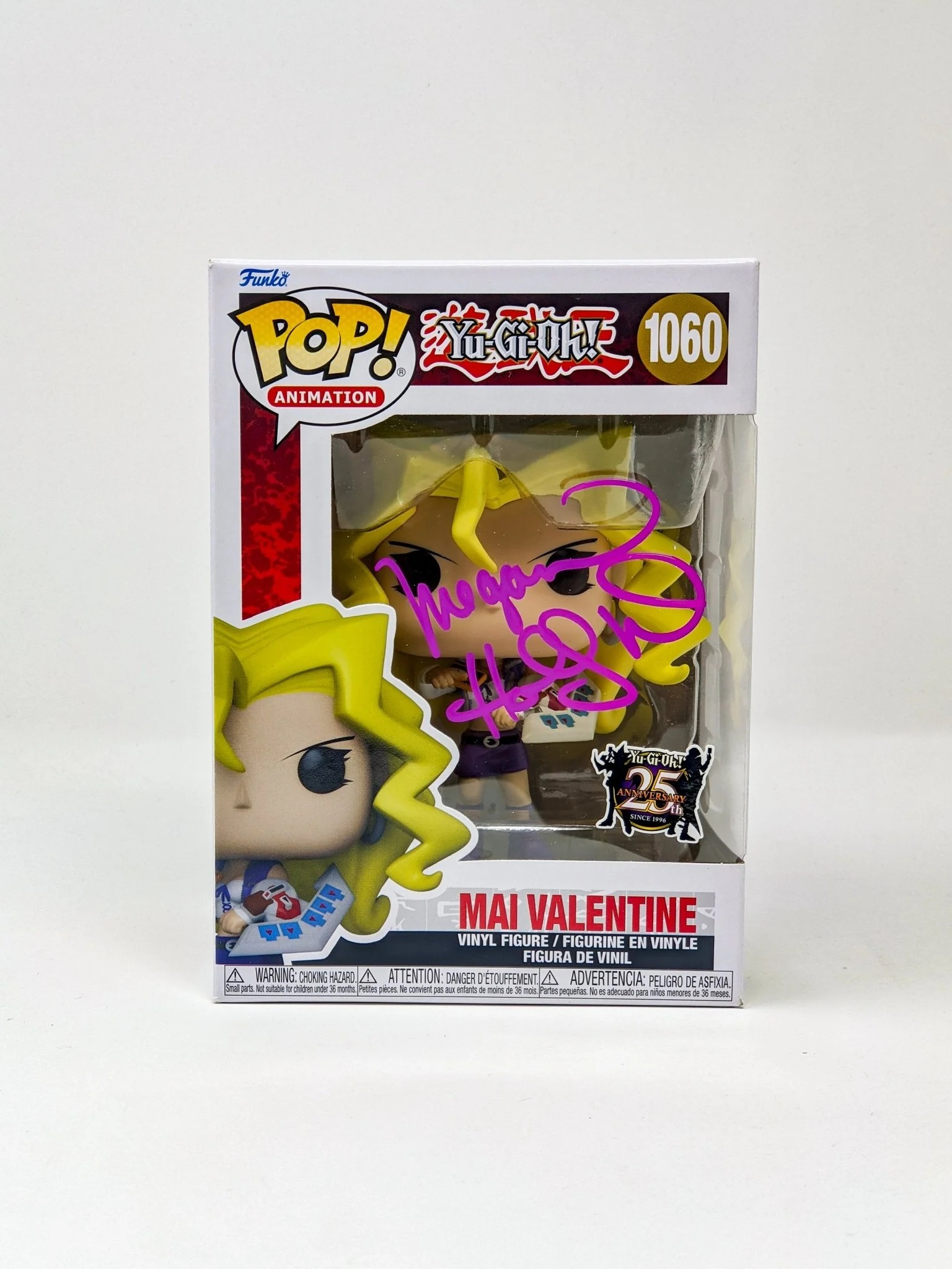 Megan Hollingshead YuGiOh Mai Valentine #1060 Signed Anniversary Funko Pop JSA Certified Autograph - Image 4