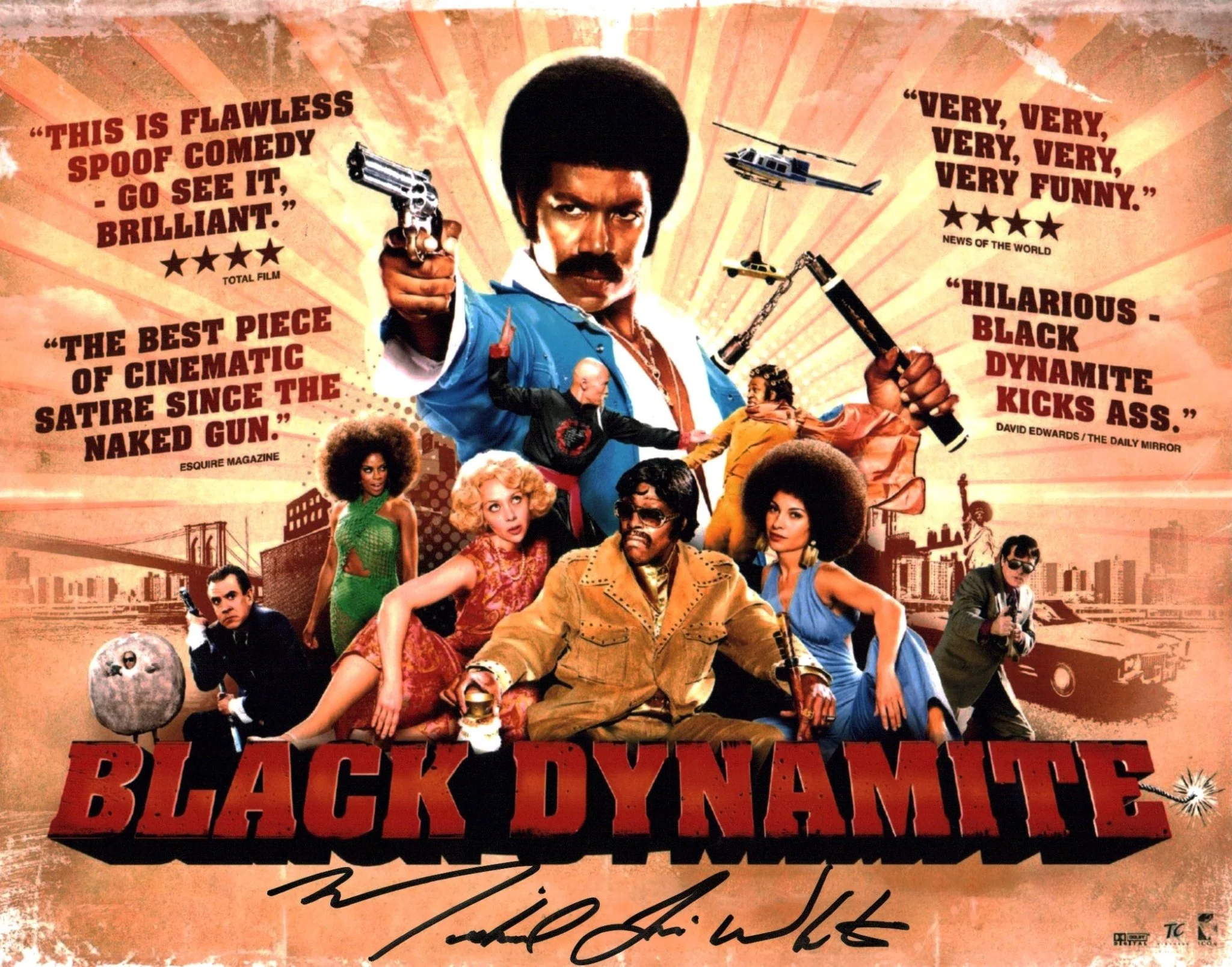 Michael Jai White Black Dynamite 11x14 Signed Photo Poster JSA Certified Autograph