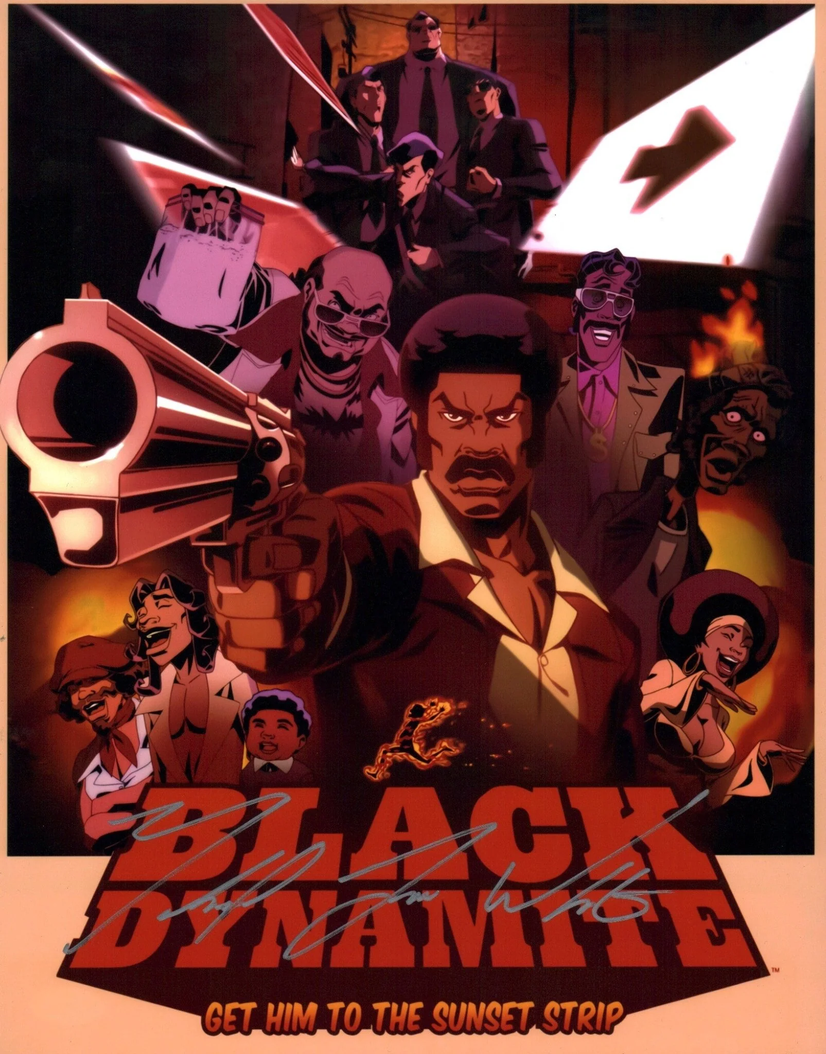 Michael Jai White Black Dynamite 11x14 Signed Photo Poster JSA Certified Autograph