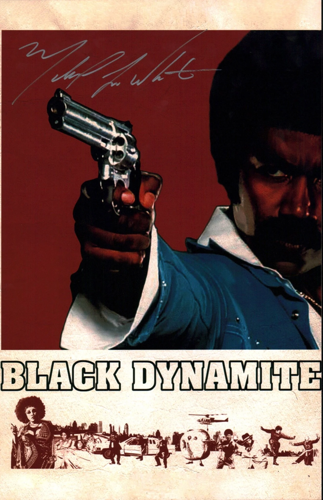 Michael Jai White Black Dynamite 11x17 Signed Photo Poster JSA Certified Autograph - Image 2