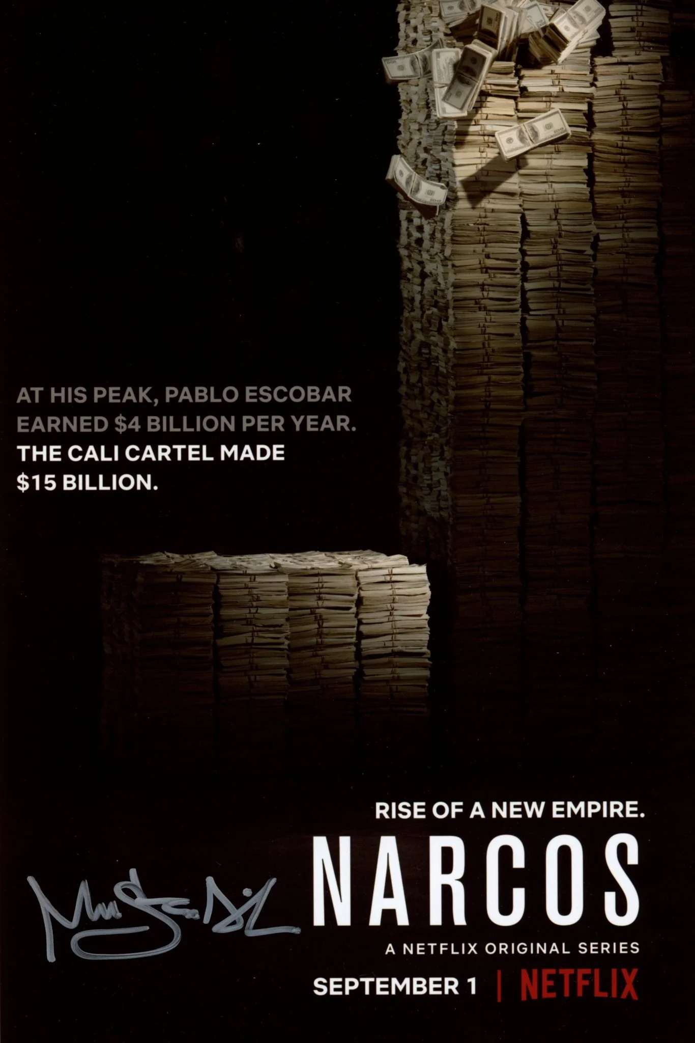 Michael Stahl-David Narcos 8x12 Signed Photo JSA Certified Autograph