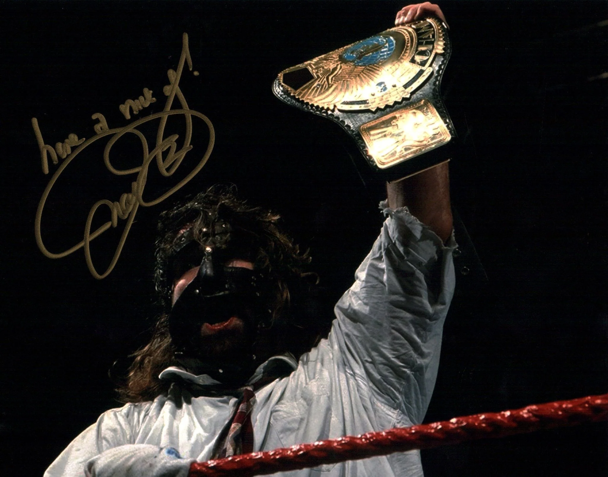 Mick Foley WWE Wrestling 11x14 Signed Mini Poster JSA Certified Autograph - Image 3