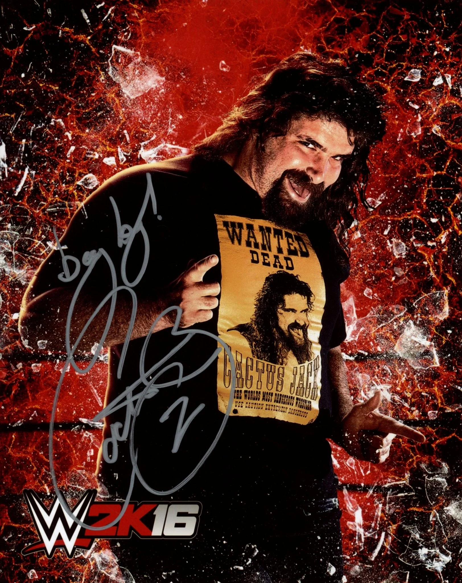 Mick Foley WWE Wrestling 8x10 Signed Photo JSA Certified Autograph - Image 3