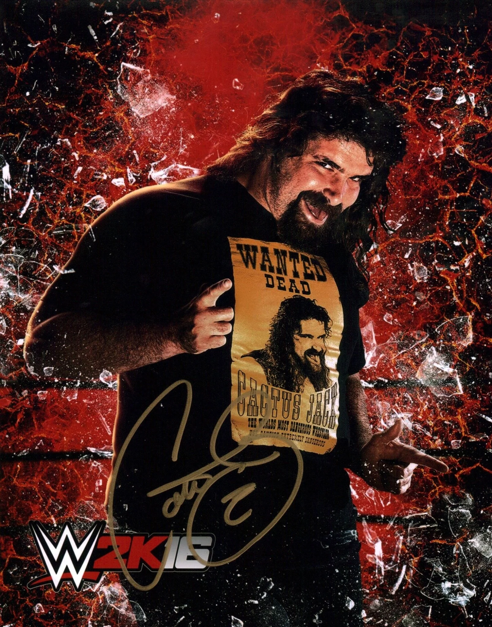Mick Foley WWE Wrestling 11x14 Signed Photo Poster JSA Certified Autograph - Image 2