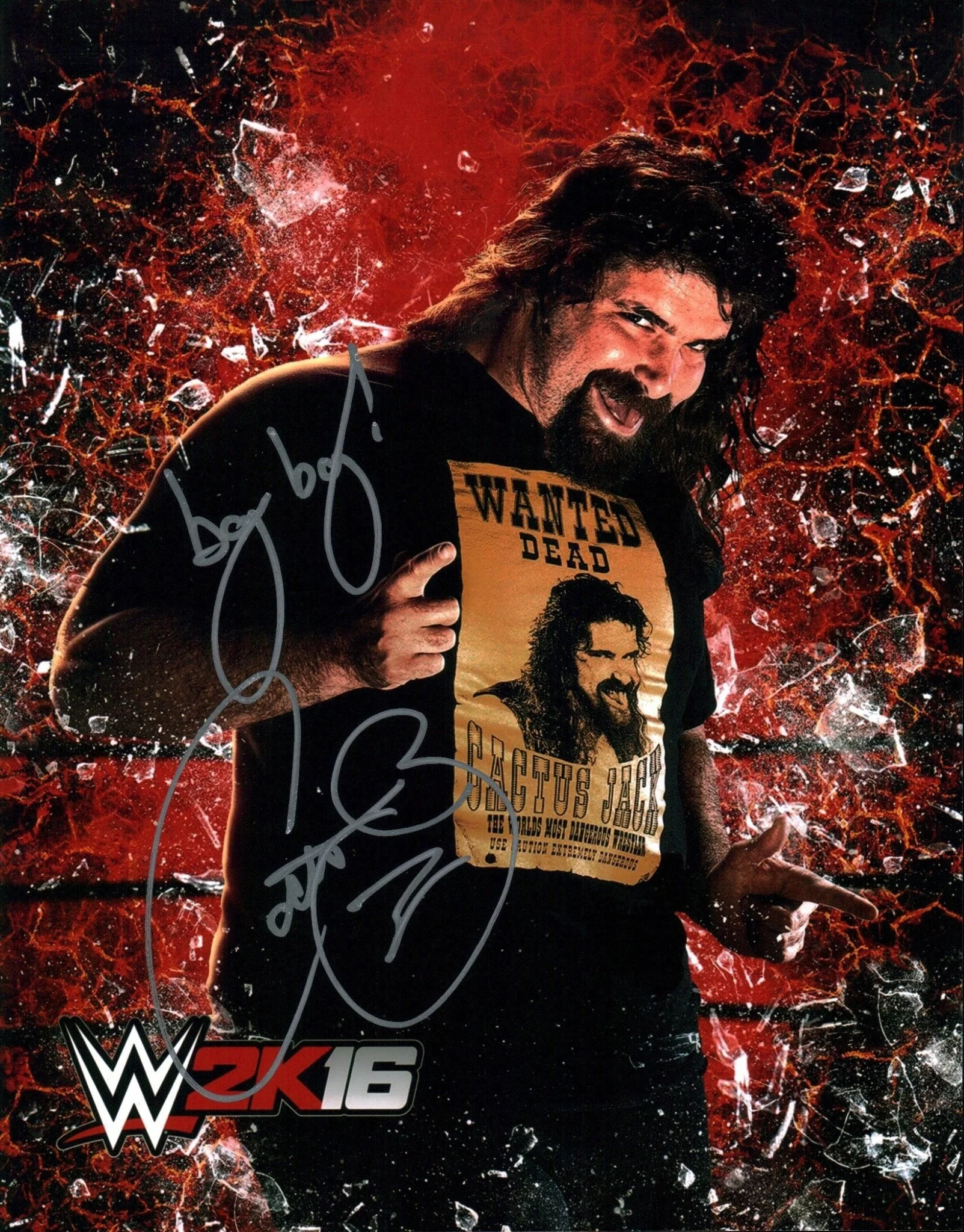 Mick Foley WWE Wrestling 11x14 Signed Photo Poster JSA Certified Autograph - Image 3