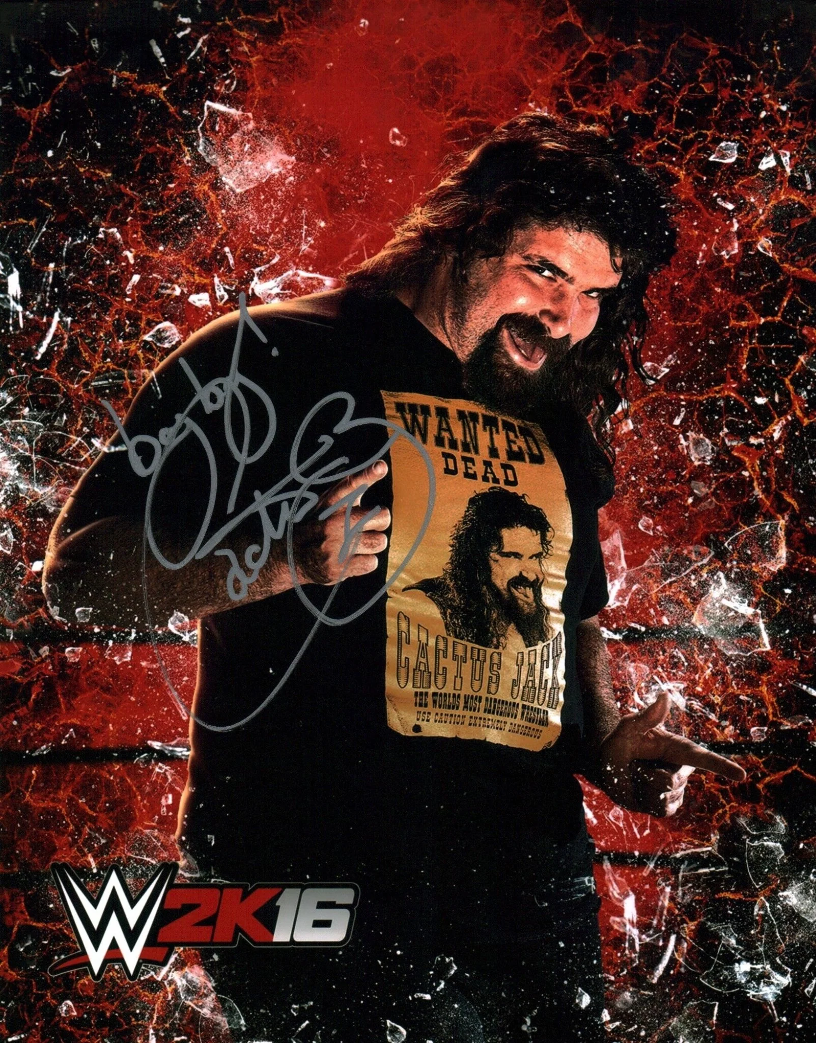 Mick Foley WWE Wrestling 11x14 Signed Photo Poster JSA Certified Autograph - Image 4