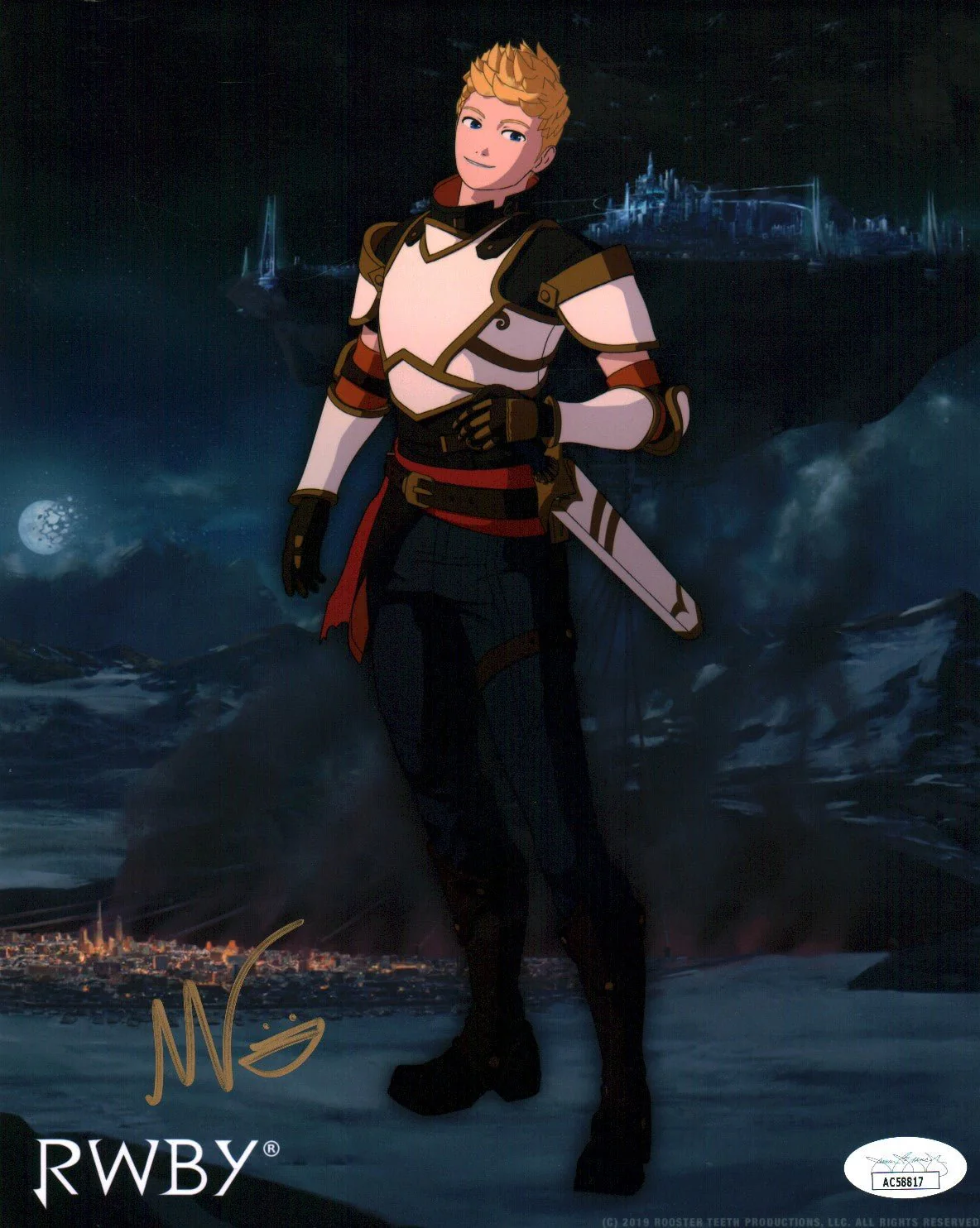 Miles Luna RWBY 8x10 Signed Photo JSA Certified Autograph