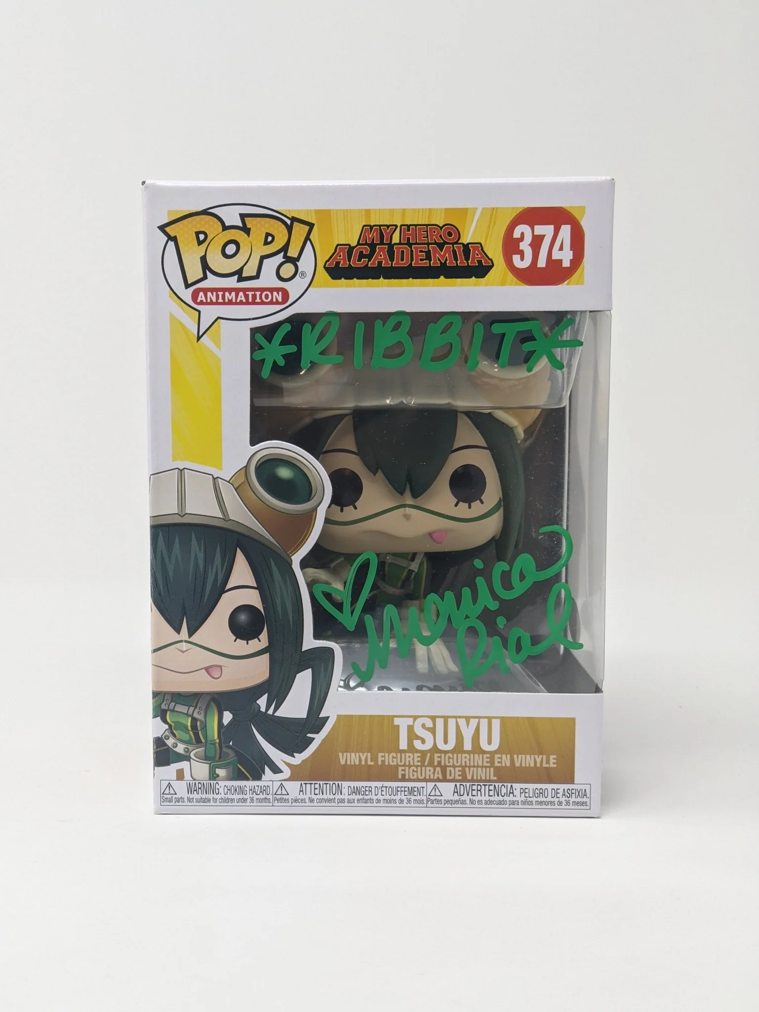 Monica Rial My Hero Academia Tsuyu #374 Signed Funko Pop JSA Certified Autograph - Image 2
