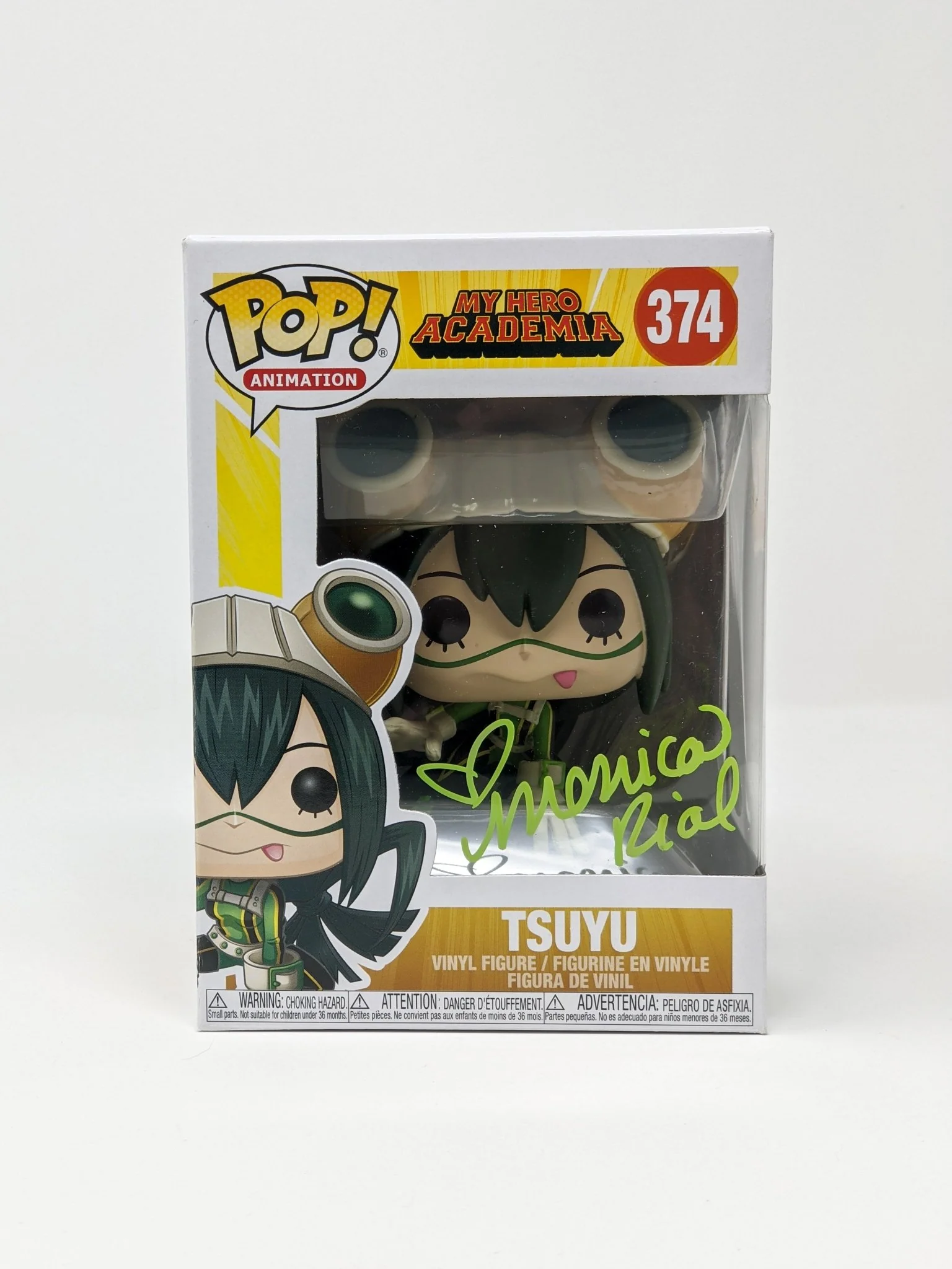 Monica Rial My Hero Academia Tsuyu #374 Signed Funko Pop JSA Certified Autograph - Image 4