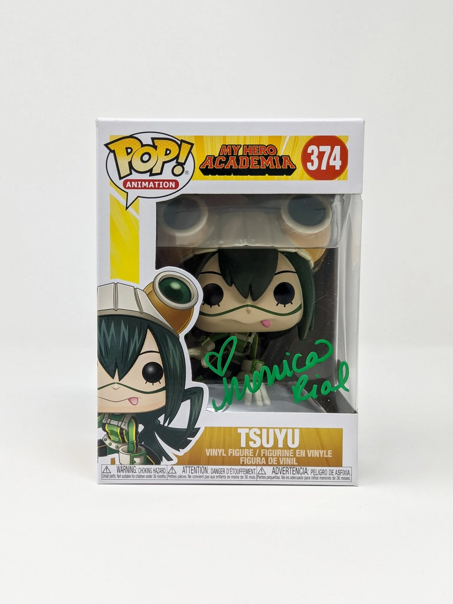Monica Rial My Hero Academia Tsuyu #374 Signed Funko Pop JSA Certified Autograph - Image 5