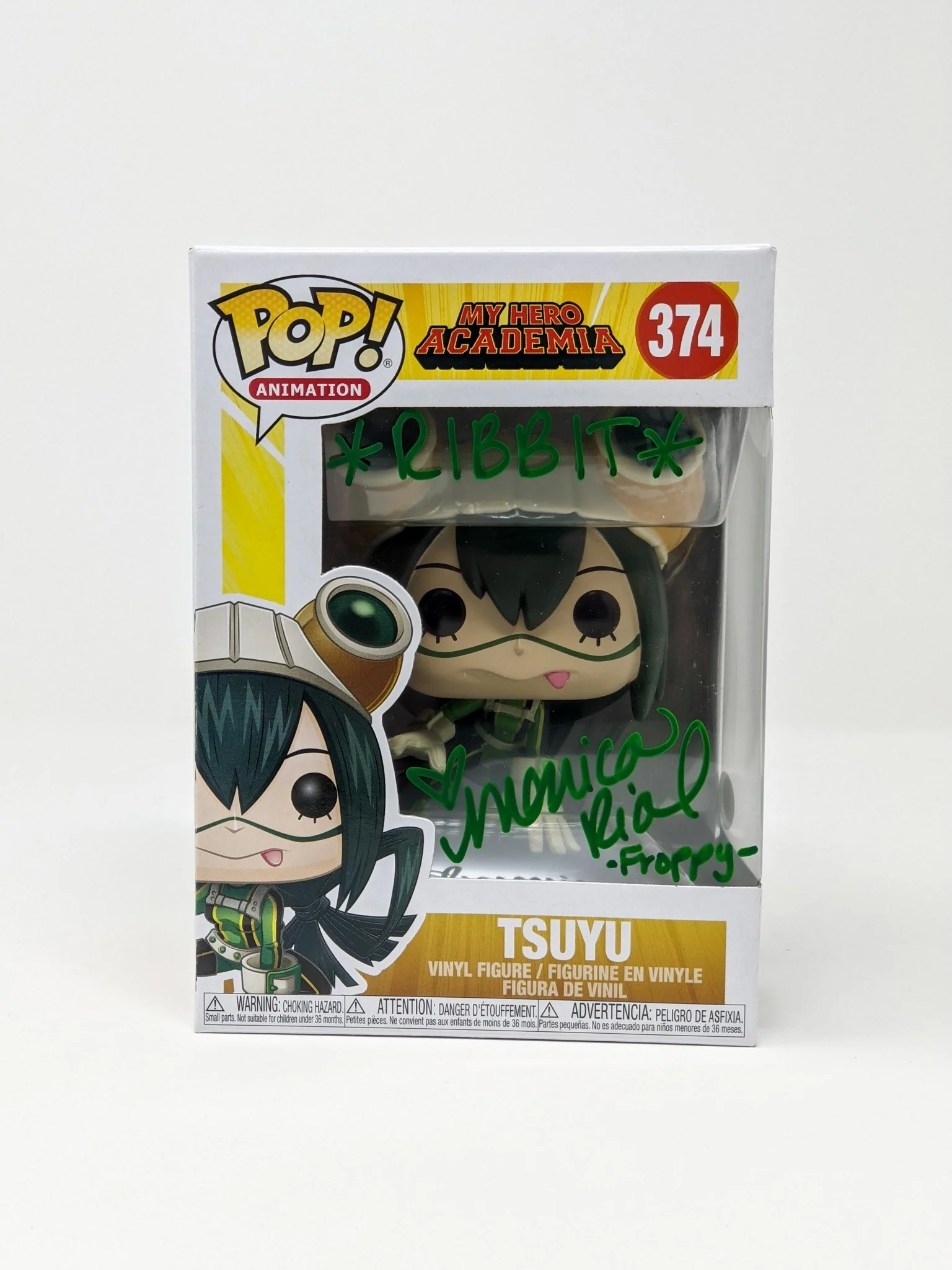 Monica Rial My Hero Academia Tsuyu #374 Signed Funko Pop JSA Certified Autograph - Image 7