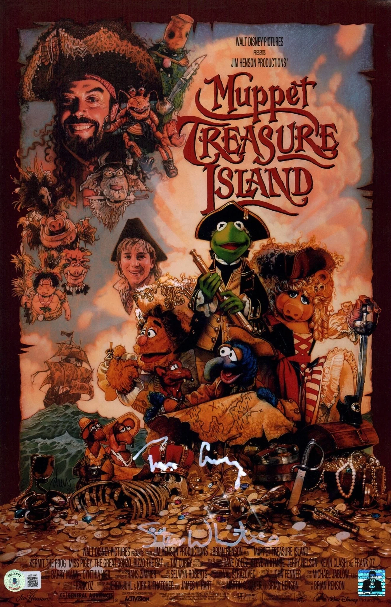 Muppet Treasure Island 11x17 Curry Whitmire Signed Photo Poster JSA Certified Autograph - Image 2
