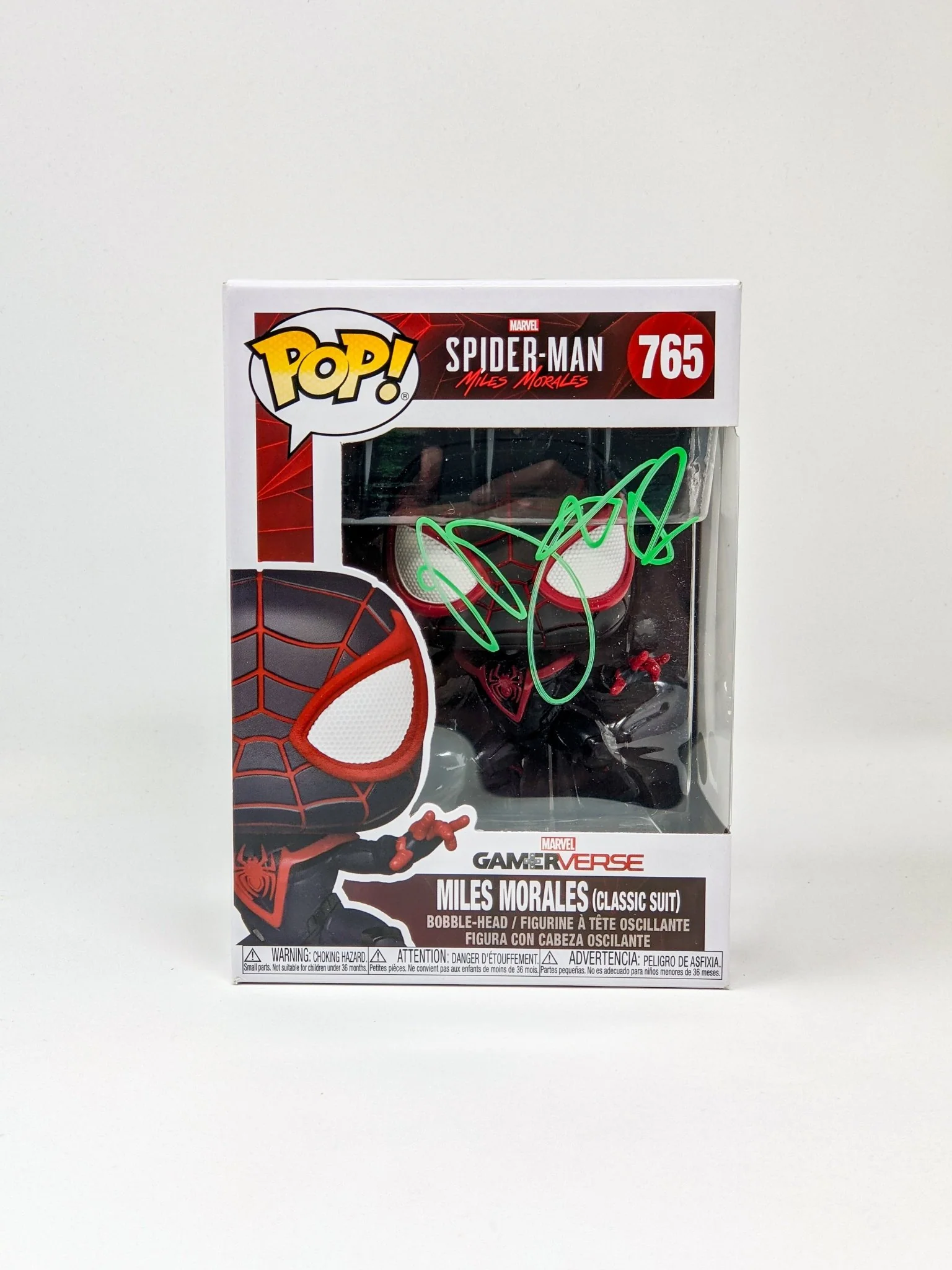 Nadji Jeter Spider-Man Miles Morales Classic Suit #765 Signed Funko Pop JSA Certified Autograph - Image 3