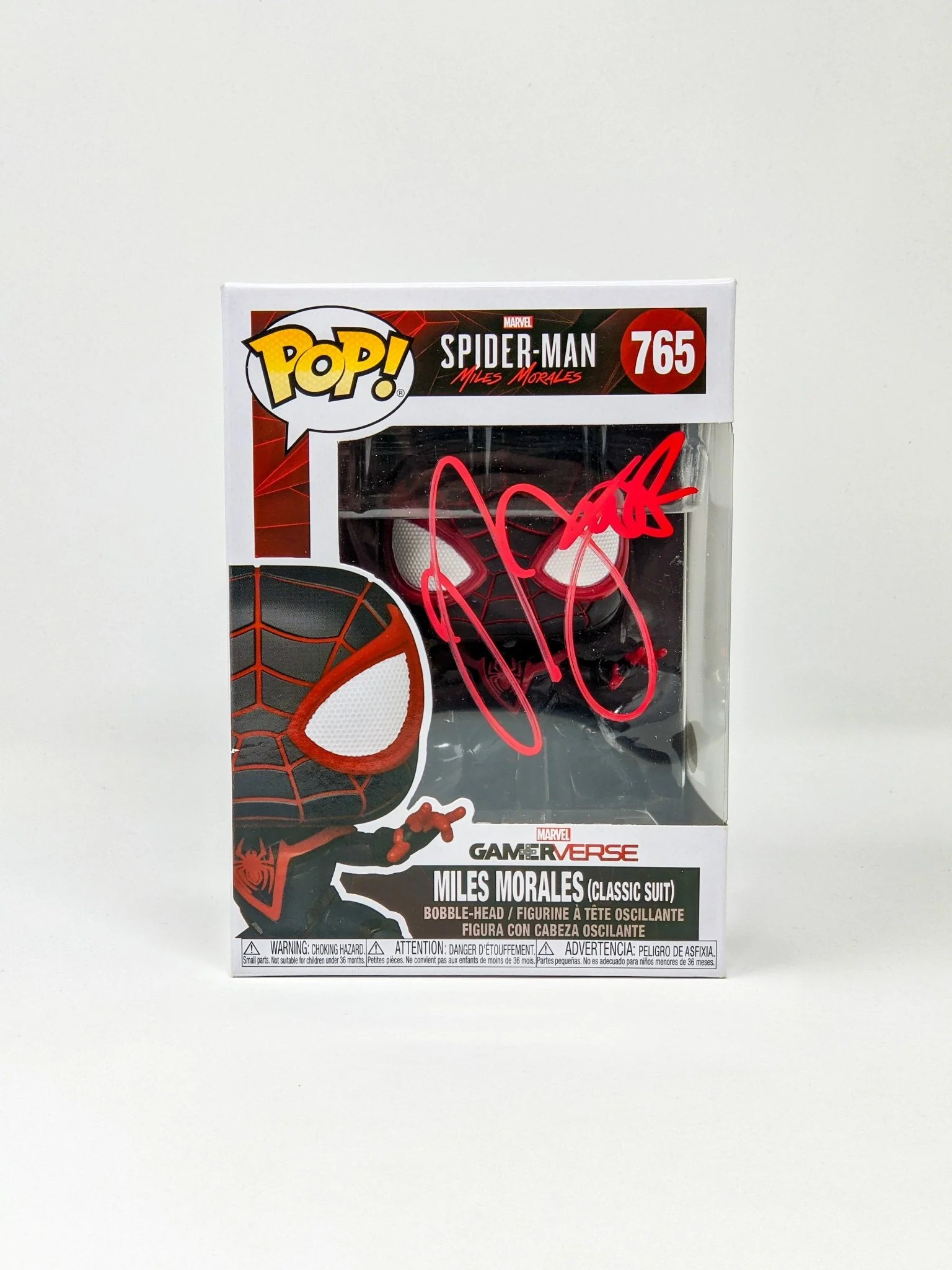 Nadji Jeter Spider-Man Miles Morales Classic Suit #765 Signed Funko Pop JSA Certified Autograph - Image 4