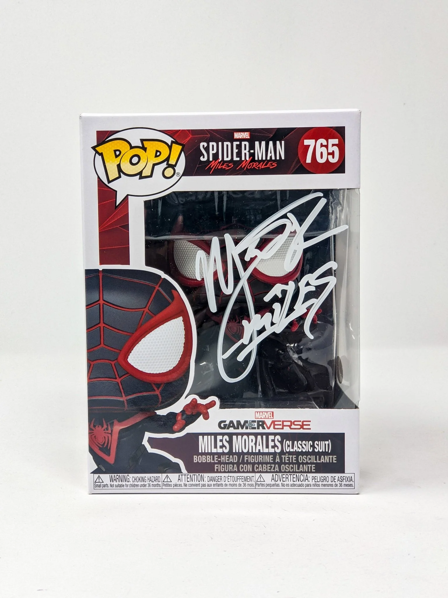Nadji Jeter Spider-Man Miles Morales Classic Suit #765 Signed Funko Pop JSA Certified Autograph - Image 7