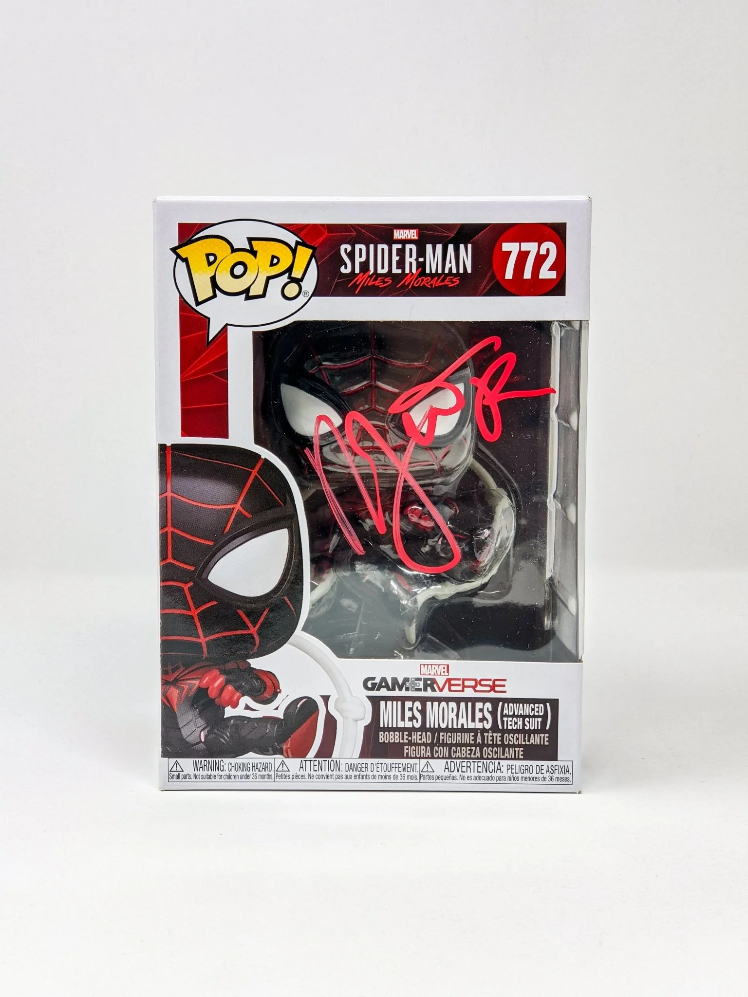 Nadji Jeter Spider-Man Miles Morales Advanced Tech Suit #772 Signed Funko Pop JSA Certified Autograph - Image 3