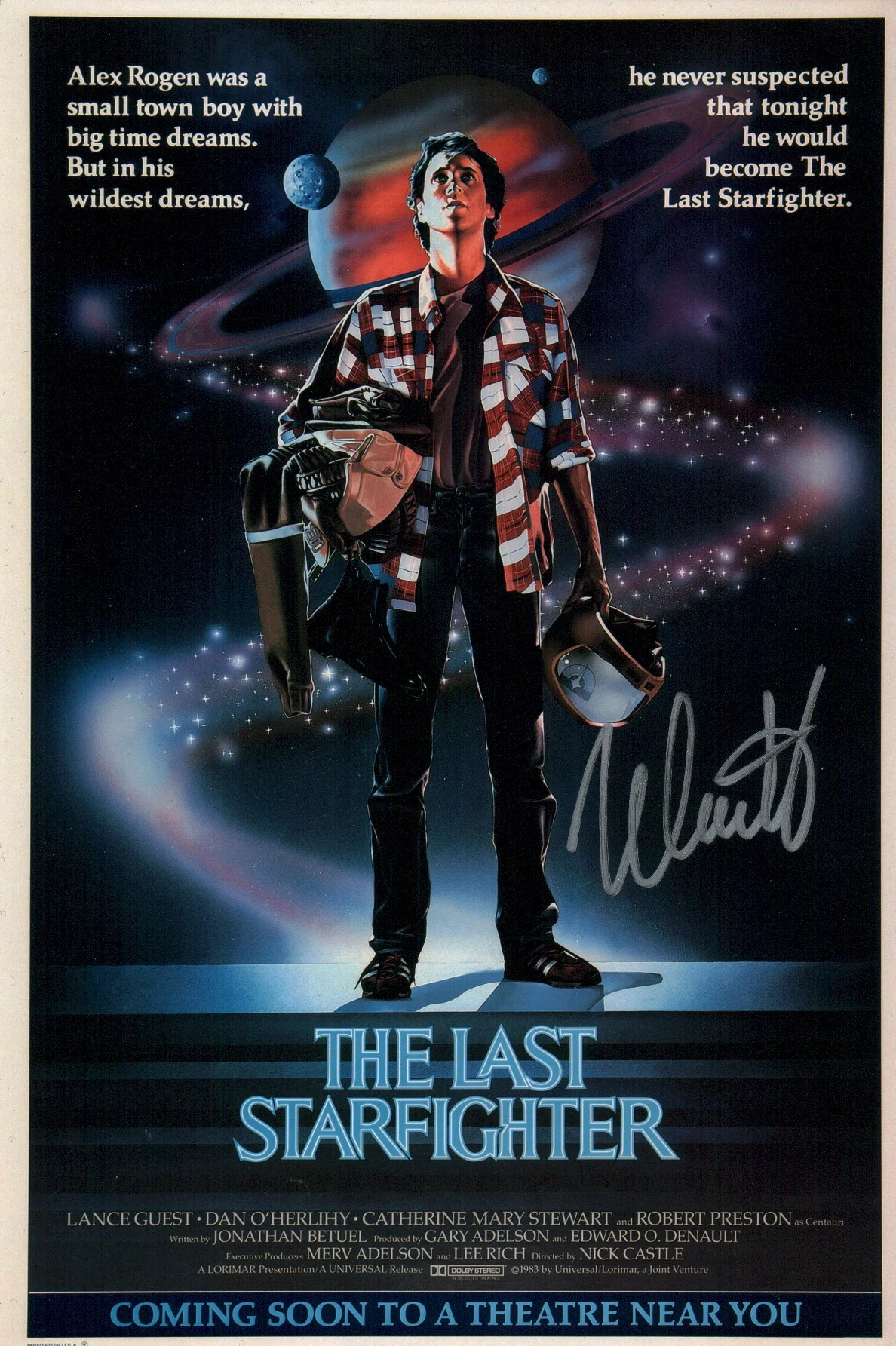Nick Castle The Last Starfighter 8x12 Signed Photo JSA Certified Autograph