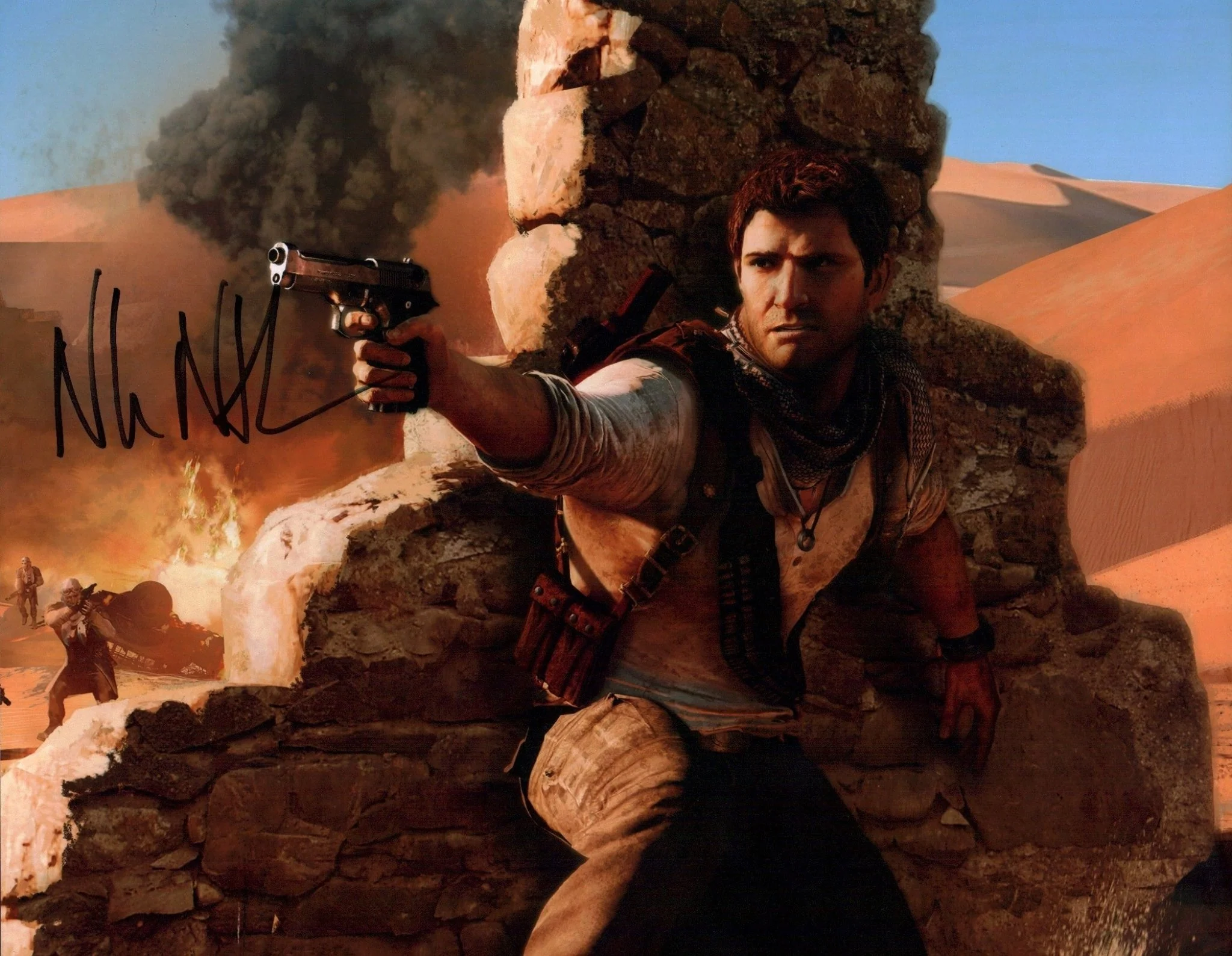 Nolan North Uncharted 11x14 Signed Photo Poster JSA Certified Autograph - Image 2
