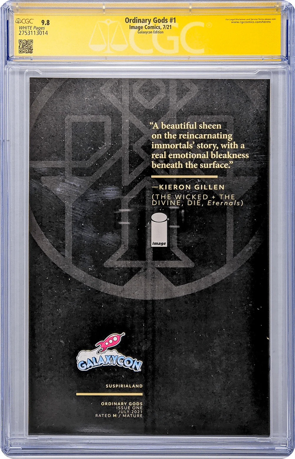 Ordinary Gods #1 Suspiria Exclusive Variant CGC Signature Series 9.8 Signed Suspiria - Image 3