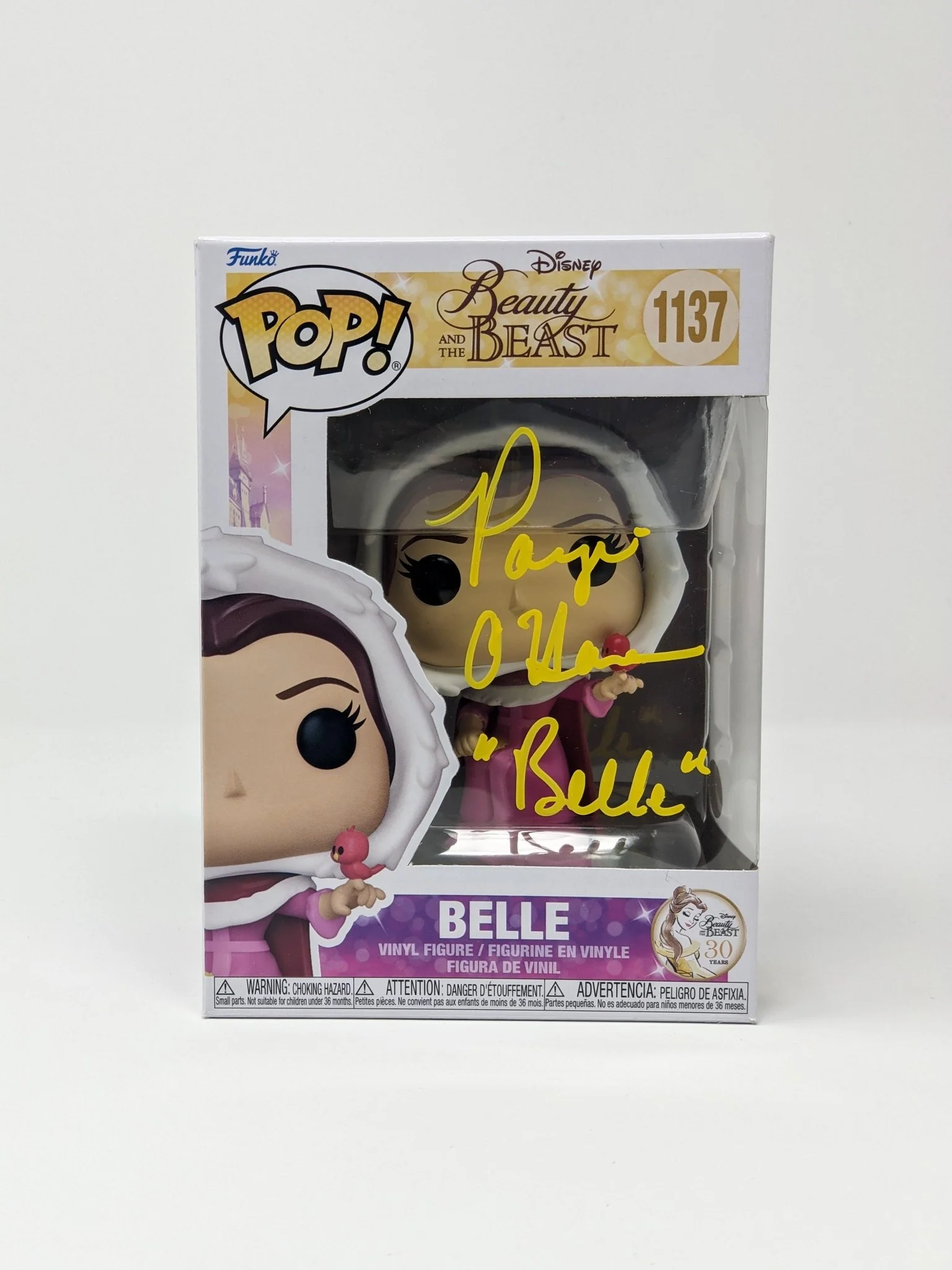 Paige O'Hara Disney Beauty and the Beast Belle #1137 Signed Funko Pop JSA Certified Autograph - Image 2