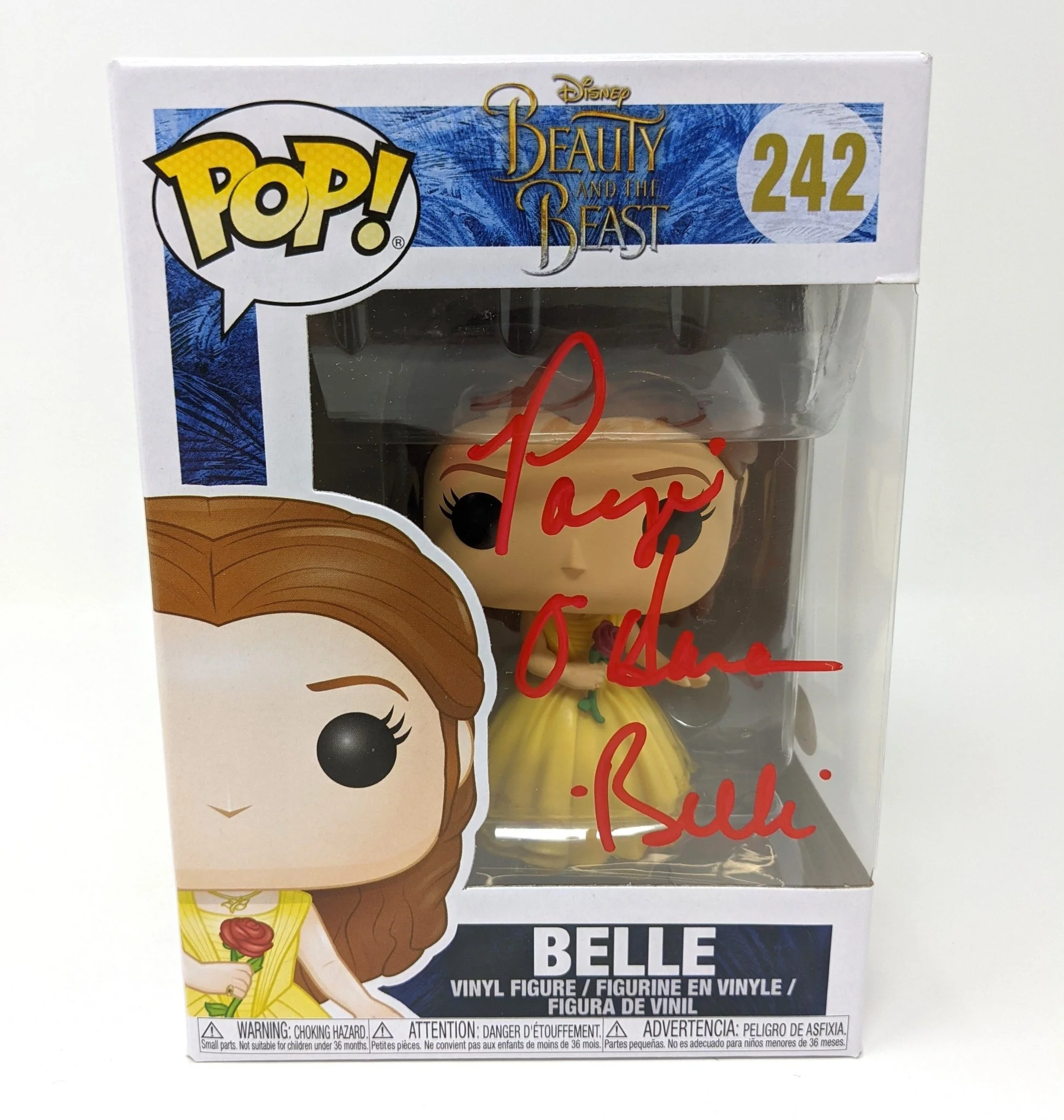 Paige O'Hara Disney Beauty and the Beast Belle #242 Signed Funko Pop JSA Certified Autograph - Image 3