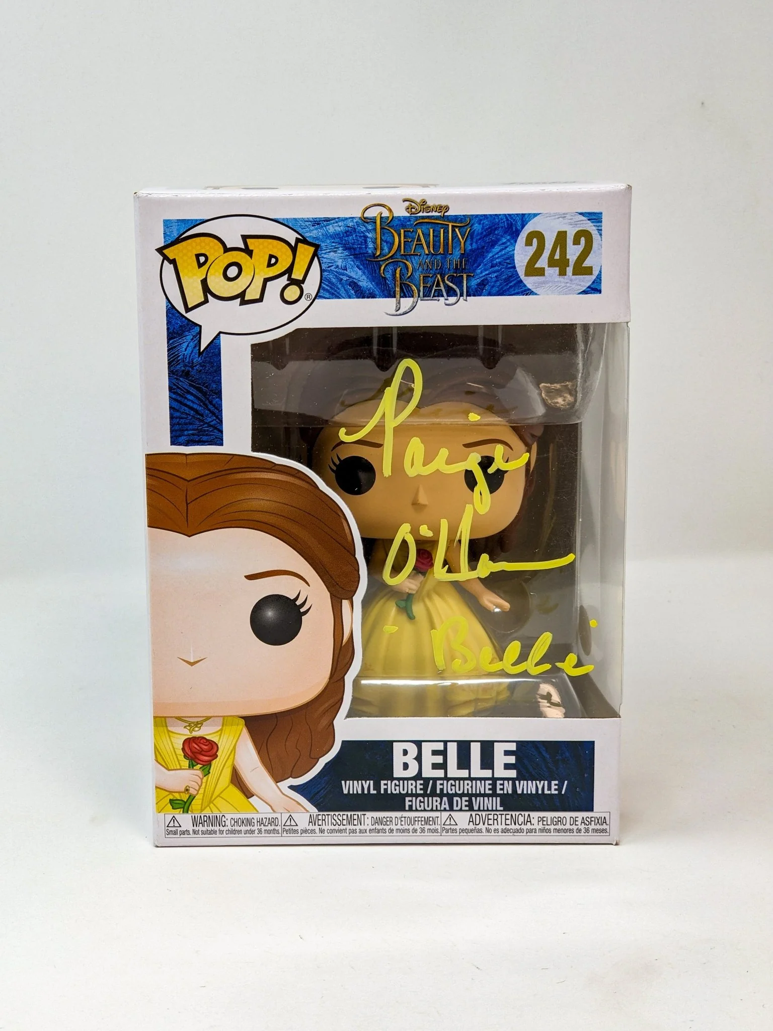 Paige O'Hara Disney Beauty and the Beast Belle #242 Signed Funko Pop JSA Certified Autograph - Image 4