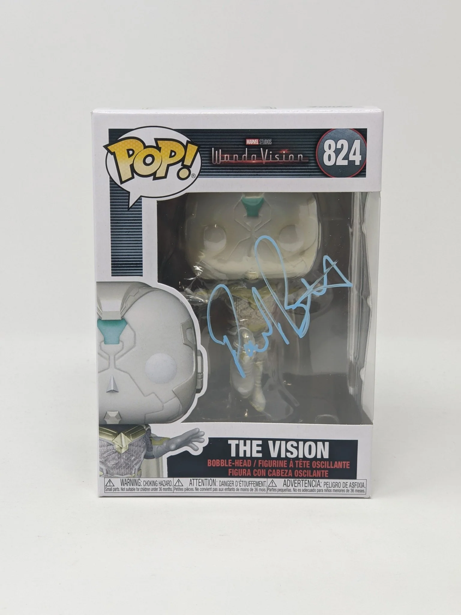 Paul Bettany Marvel WandaVision The Vision #824 Signed Funko Pop JSA Certified Autograph - Image 2
