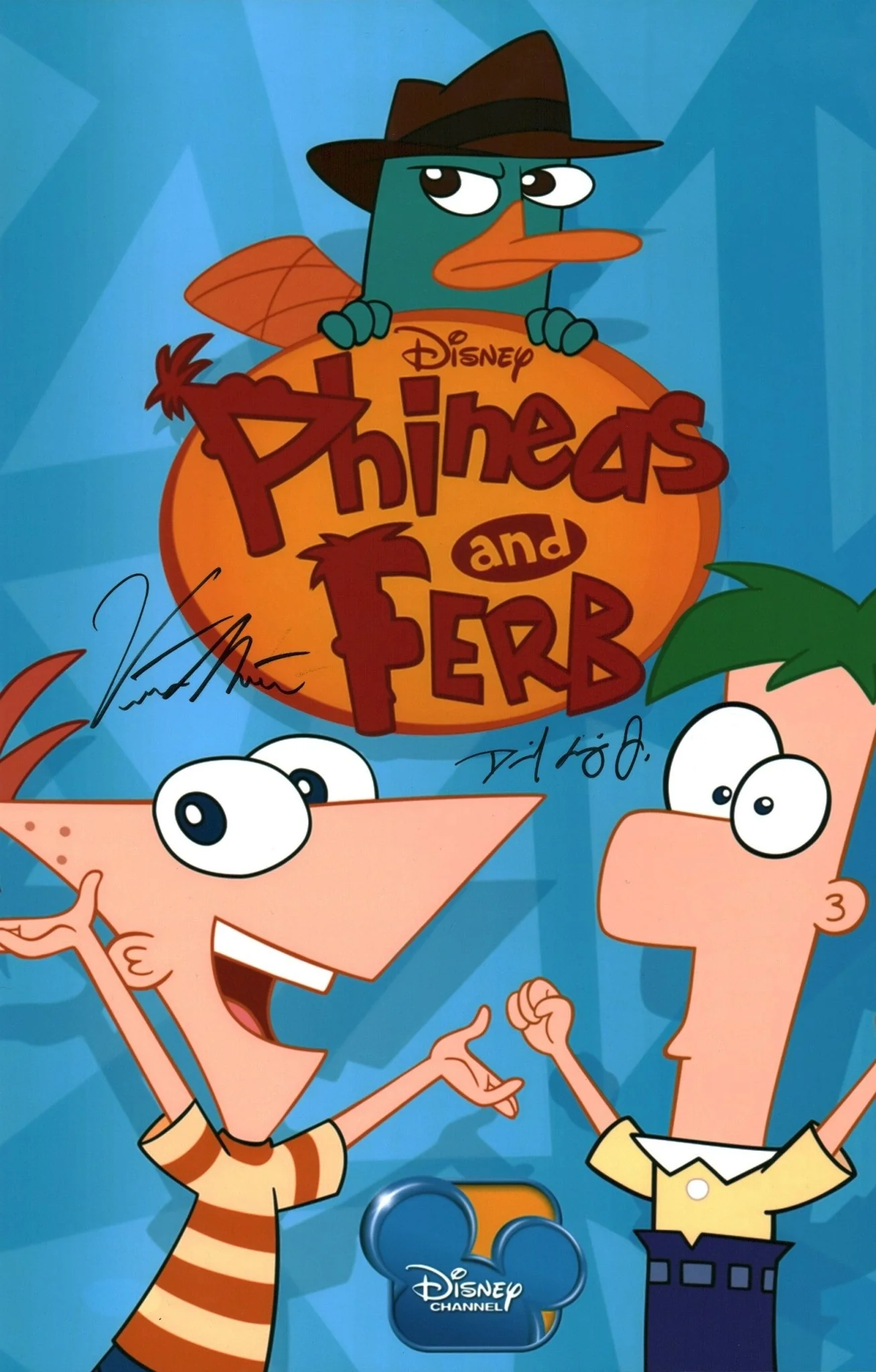 Phineas and Ferb The Movie 8x12 Cast x2 Errigo Martella Signed Photo JSA Certified Autograph - Image 2