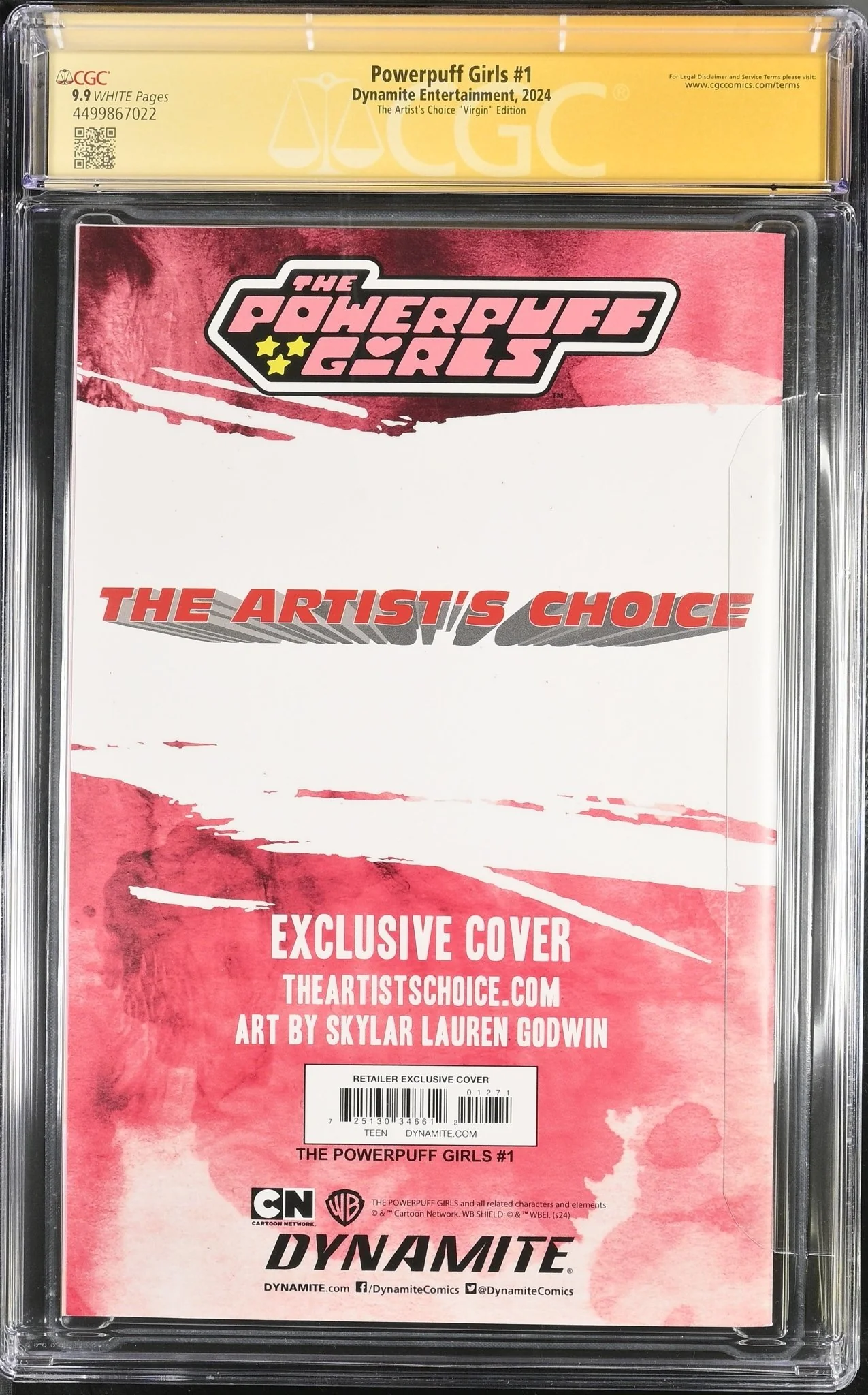 Powerpuff Girls #1 The Artist's Choice "Virgin" Edition CGC Signature Series 9.9 Signed by Skylar Godwin - Image 4