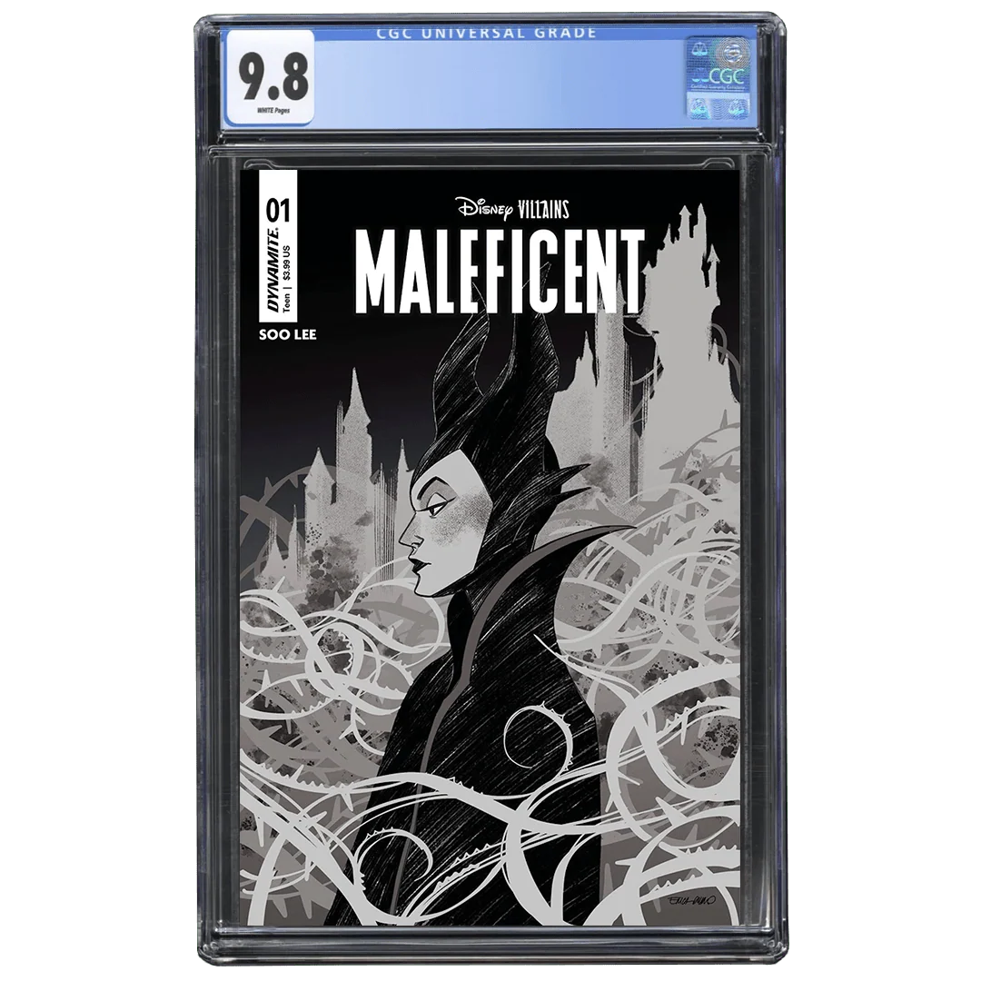 Disney Villains Maleficent #1 1:10 Durso B&W Variant CGC Universal 9.8 - Image 2