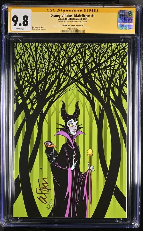Disney Villains Maleficent #1 GalaxyCon Exclusive Duarte Virgin Variant CGC Signature Series 9.8 - Image 12