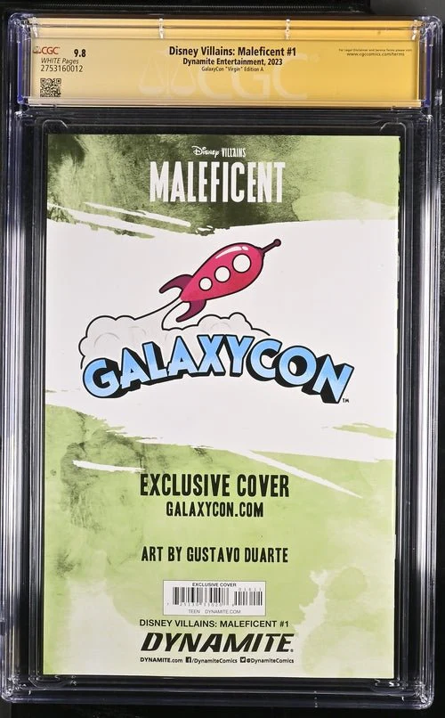Disney Villains Maleficent #1 GalaxyCon Exclusive Duarte Virgin Variant CGC Signature Series 9.8 - Image 13