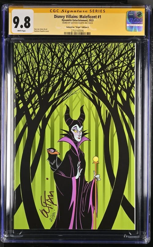 Disney Villains Maleficent #1 GalaxyCon Exclusive Duarte Virgin Variant CGC Signature Series 9.8 - Image 16
