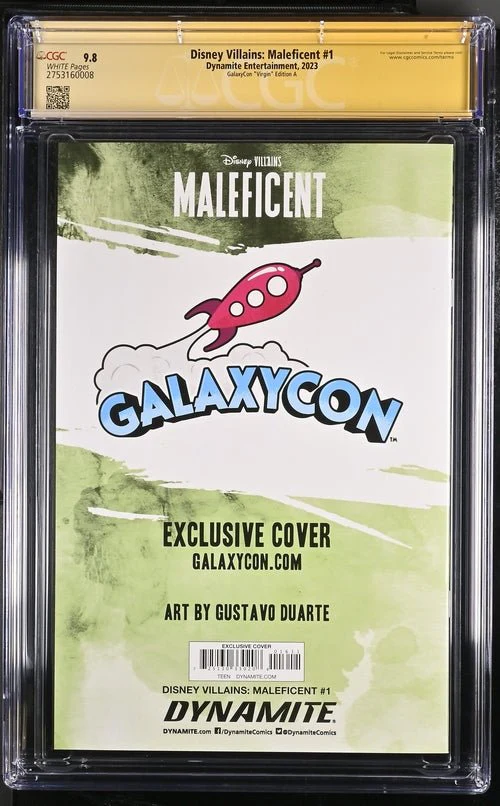 Disney Villains Maleficent #1 GalaxyCon Exclusive Duarte Virgin Variant CGC Signature Series 9.8 - Image 5