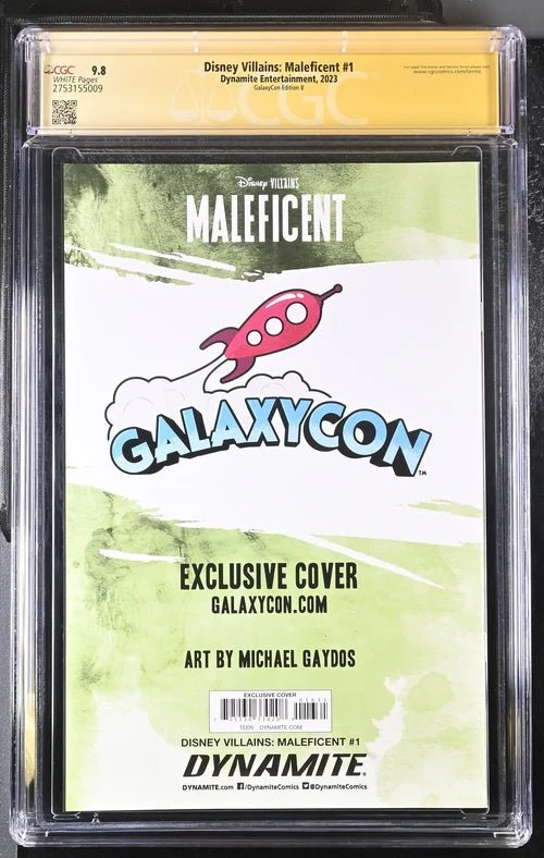 Disney Villains Maleficent #1 GalaxyCon Exclusive Gaydos Variant CGC Signature Series 9.8 Signed by Michael Gaydos - Image 13