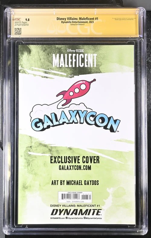 Disney Villains Maleficent #1 GalaxyCon Exclusive Gaydos Variant CGC Signature Series 9.8 Signed by Michael Gaydos - Image 15