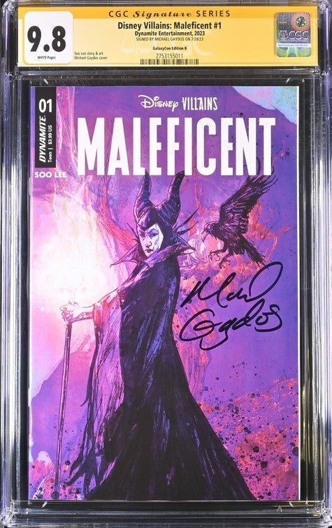 Disney Villains Maleficent #1 GalaxyCon Exclusive Gaydos Variant CGC Signature Series 9.8 Signed by Michael Gaydos - Image 16