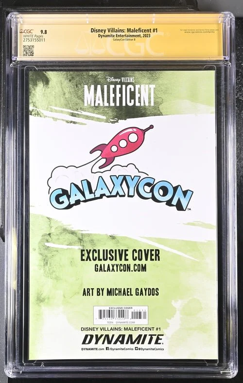Disney Villains Maleficent #1 GalaxyCon Exclusive Gaydos Variant CGC Signature Series 9.8 Signed by Michael Gaydos - Image 17