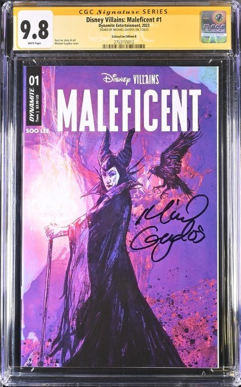 Disney Villains Maleficent #1 GalaxyCon Exclusive Gaydos Variant CGC Signature Series 9.8 Signed by Michael Gaydos - Image 18
