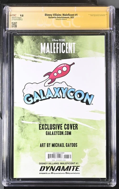 Disney Villains Maleficent #1 GalaxyCon Exclusive Gaydos Variant CGC Signature Series 9.8 Signed by Michael Gaydos - Image 19
