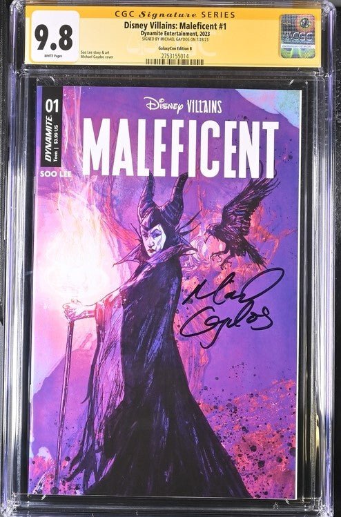 Disney Villains Maleficent #1 GalaxyCon Exclusive Gaydos Variant CGC Signature Series 9.8 Signed by Michael Gaydos - Image 22