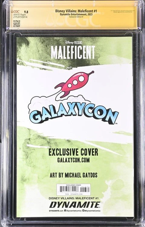 Disney Villains Maleficent #1 GalaxyCon Exclusive Gaydos Variant CGC Signature Series 9.8 Signed by Michael Gaydos - Image 23