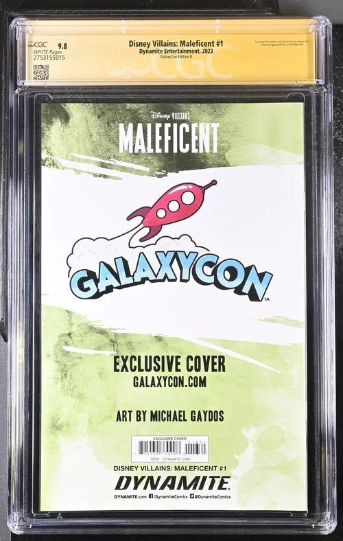 Disney Villains Maleficent #1 GalaxyCon Exclusive Gaydos Variant CGC Signature Series 9.8 Signed by Michael Gaydos - Image 25