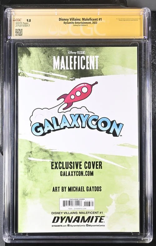 Disney Villains Maleficent #1 GalaxyCon Exclusive Gaydos Variant CGC Signature Series 9.8 Signed by Michael Gaydos - Image 29
